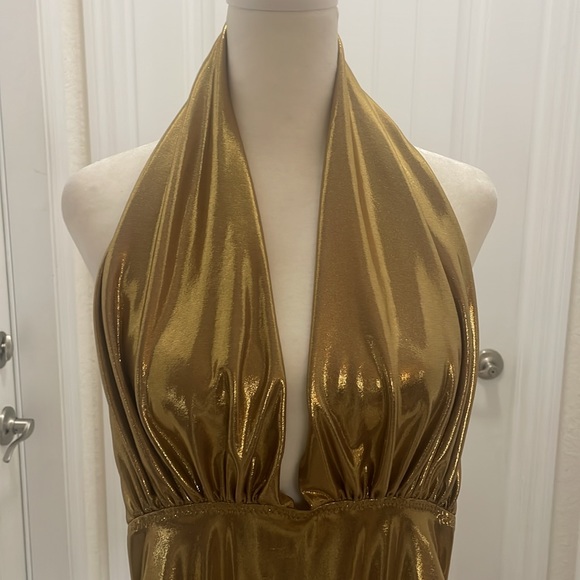 Gold Norma Kamali one piece bathing suit. - Picture 5 of 5